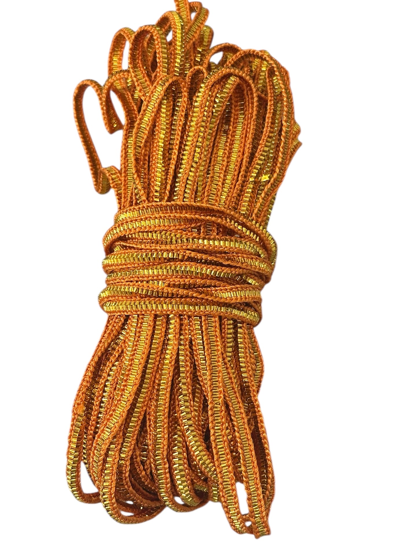 Talli fabric (light orange and gold).